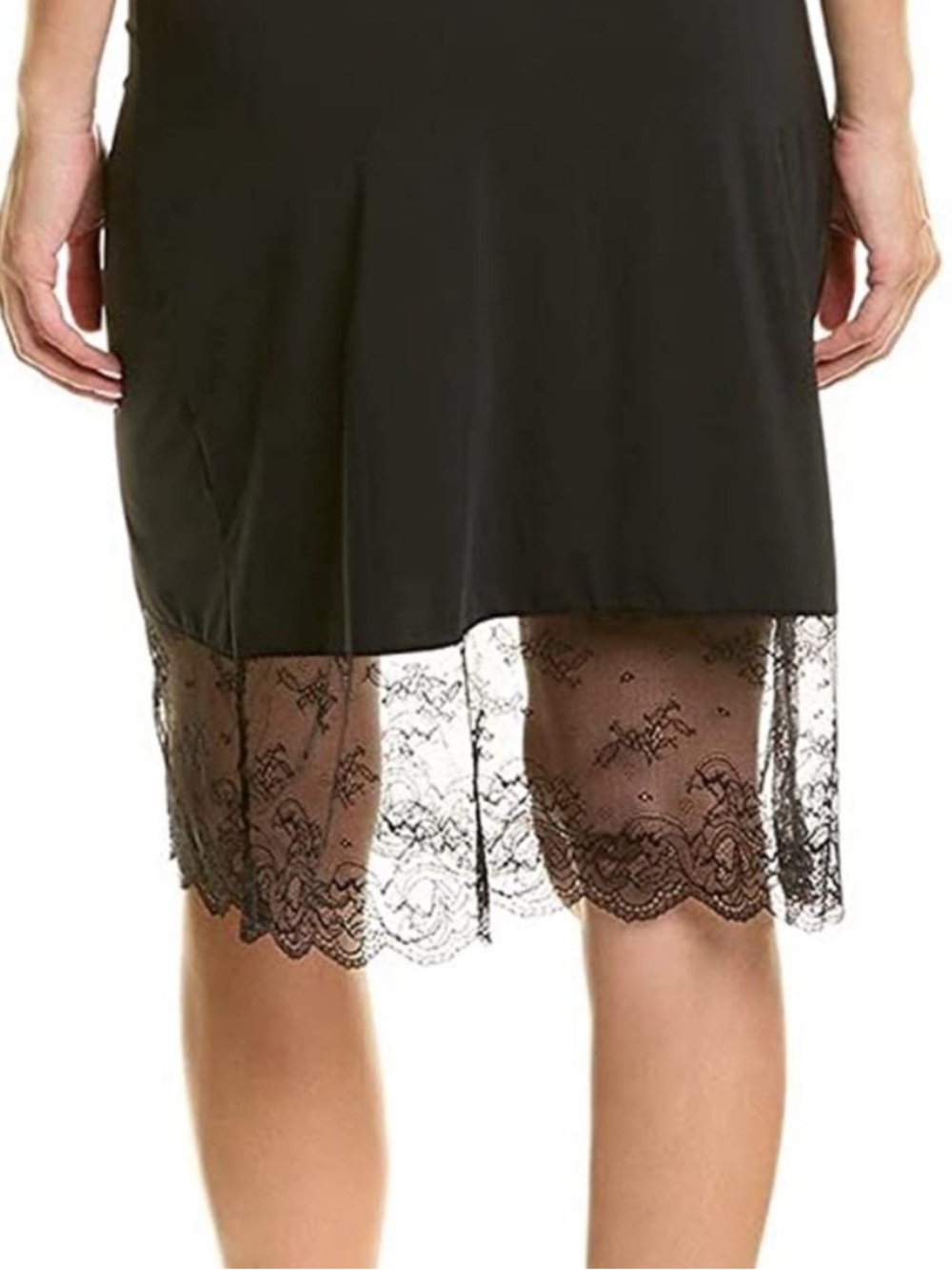 Natori Black Lace Hem Half Slip